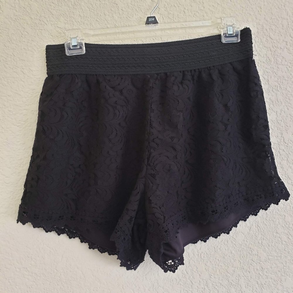 Ambiance Black Lace Shorts 2XL